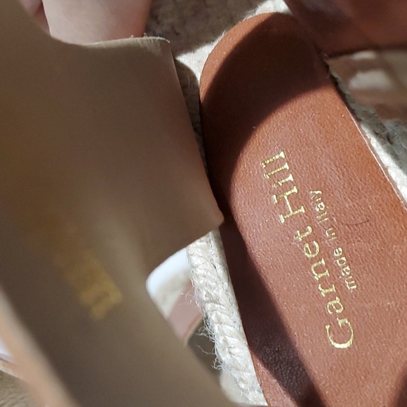 GARNET HILL LEATHER ESPADRILLE WEDGE SANDALS SIZE 6 - Picture 7 of 10